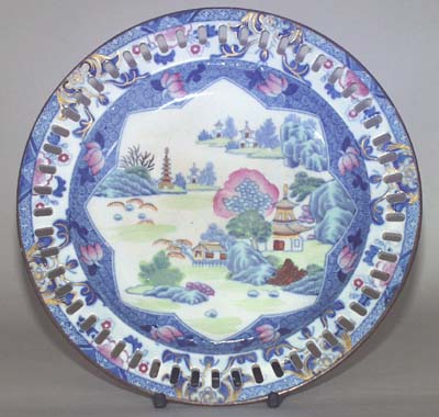 Plate pierced rim c1810